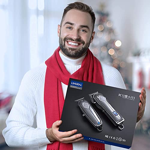 Limural Hair Clippers for Men + Cordless Close Cutting T-Blade Trimmer Kit, P...