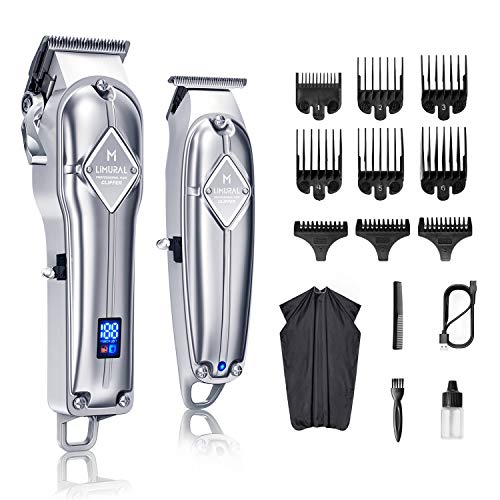 Limural Hair Clippers for Men + Cordless Close Cutting T-Blade Trimmer Kit, P...