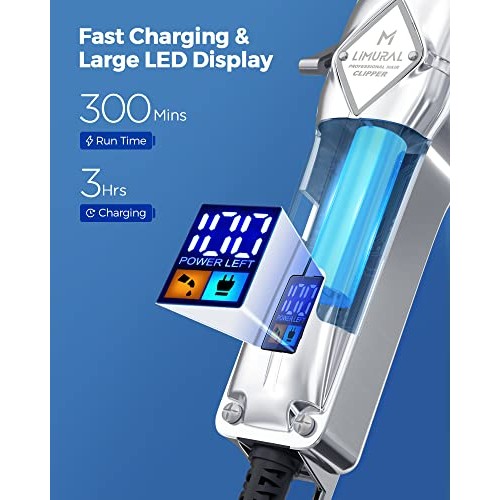 Limural Hair Clippers for Men Professional - Cordless Barber Clippers for Hai...