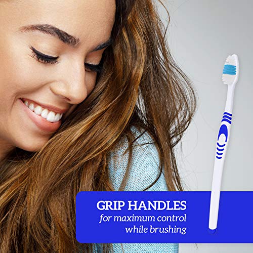 25 Bulk Toothbrushes | Individually Wrapped | Manual Disposable Travel Toothb...