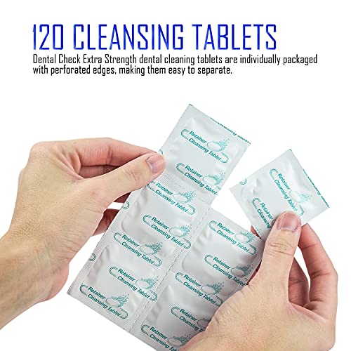Retainer and Denture Cleaner 120 Tablets, 4 Month Supply Cleaning Tablets Den...