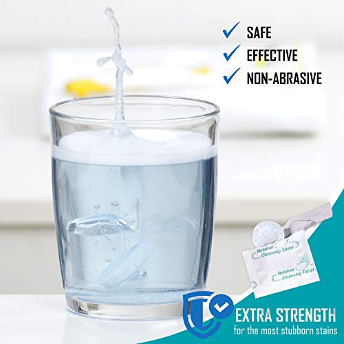 Retainer and Denture Cleaner 120 Tablets, 4 Month Supply Cleaning Tablets Den...