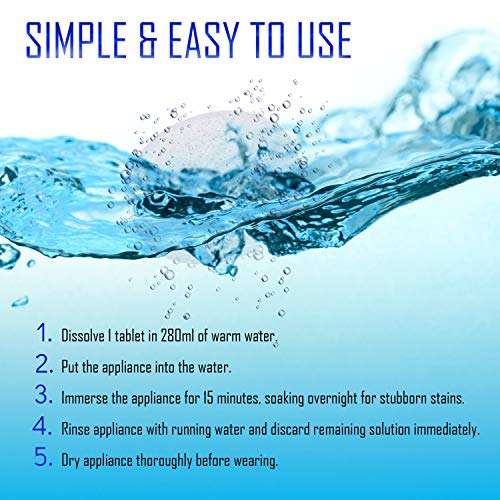 Retainer Cleaning Tablets, Denture Cleaning Tablets with Free Denture Case, D...