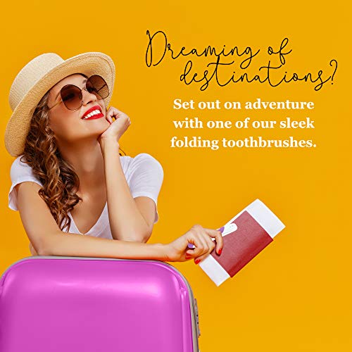 Travel Toothbrush, Portable Toothbrush Built in Cover, Travel Size Toothbrush...