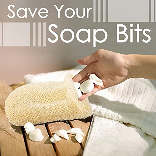 Linkidea 3 Pcs Soap Bag, Exfoliating Soap Saver Pouch, Exfoliator Sponge Soap...