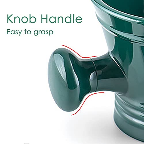 Linkidea Acrylic Shaving Mug with Knob Handle, Deep Size Wet Shaving Cup, Raz...