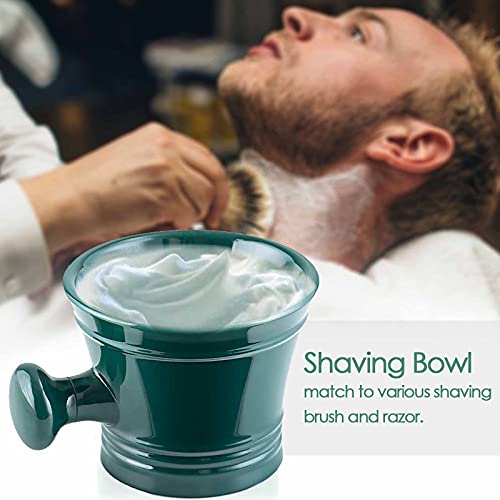 Linkidea Acrylic Shaving Mug with Knob Handle, Deep Size Wet Shaving Cup, Raz...