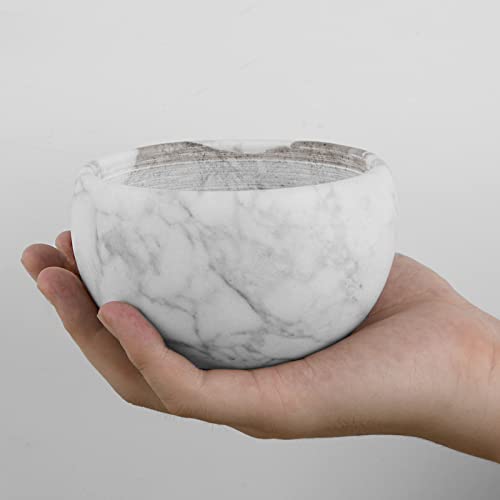 Linkidea Marble Shaving Bowl, Shaving Soap Lather Mug Cup for Men, Wide Mouth...