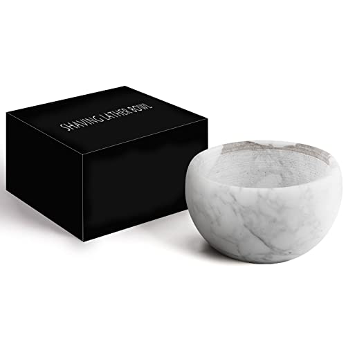 Linkidea Marble Shaving Bowl, Shaving Soap Lather Mug Cup for Men, Wide Mouth...
