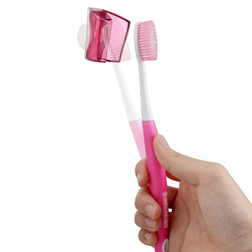 Linkidea Travel Toothbrush Head Covers with Suction Cup Portable Wall Mount T...