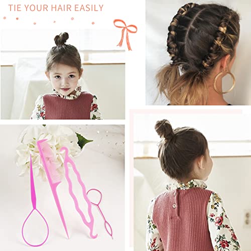 LINKIM BOLLY 4Pcs Hair Loop Tool Set DIY Hair Styling Tool Hair Braiding Tool