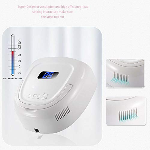 60W Rechargeable UV LED Nail Lamp, Faster Wireless Nail Dryer Gel Polish Ligh...