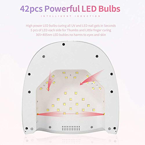 60W Rechargeable UV LED Nail Lamp, Faster Wireless Nail Dryer Gel Polish Ligh...