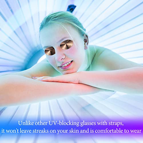 100 Pairs Disposable Tanning Stickers Tanning Bed Eye Protection No Lines Eye...