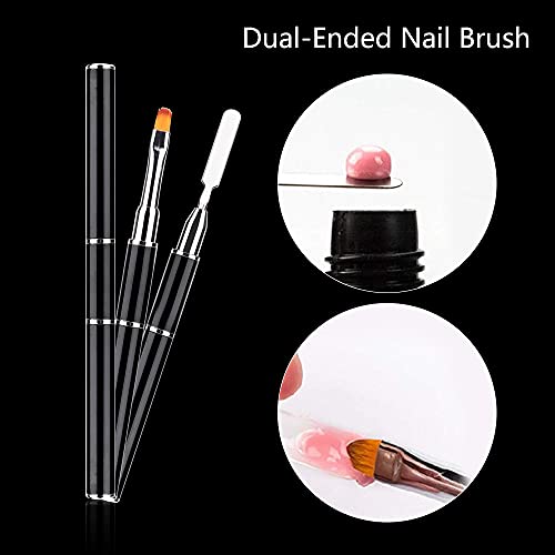 Nail Dual Forms for Polygel,120Pcs Stiletto Shape Extension Gel Nail Molds Cl...