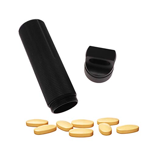 LIOOBO Waterproof Pill Box Daily Pill Container Holder Aluminum Container Key...