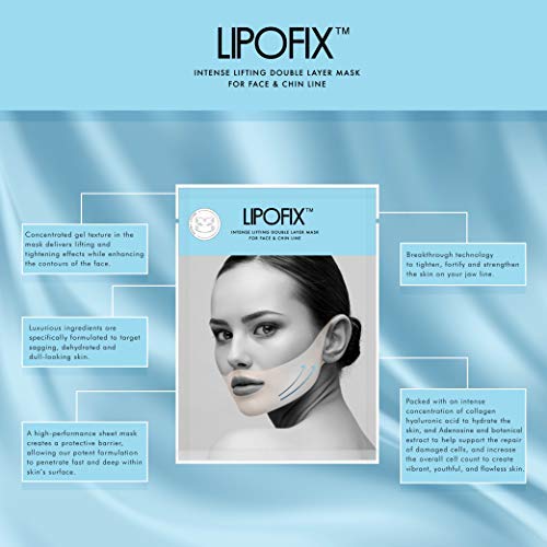 Double Chin Reducer Intense Lifting Double Layer Mask LipoFix - 5 Masks