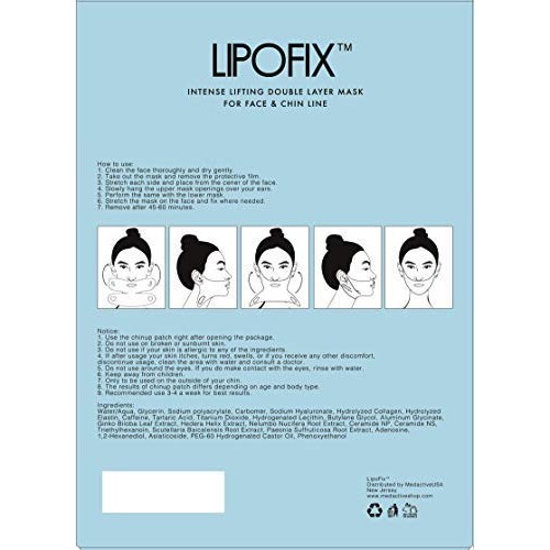 Double Chin Reducer Intense Lifting Double Layer Mask LipoFix - 5 Masks