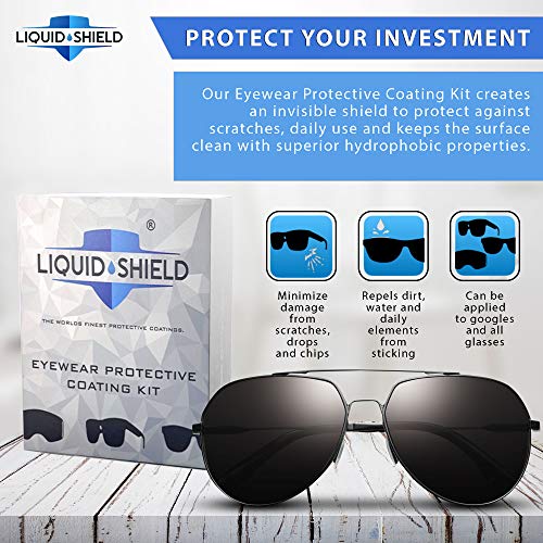 Liquid Shield Eyewear Protective Coating Kit – Eye Glasses Lens Cleaner - Inc...