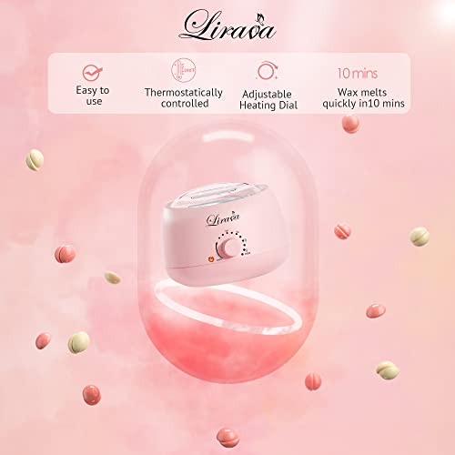 Lirava Waxing Kit Wax Warmer Hair Removal Home Wax Kit with All-Around Formul...