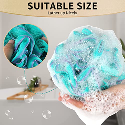 Shower Loofah - Loofah Sponge - Liriaelf Bath Sponge for Shower,75g Shower Ba...