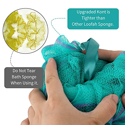 Shower Loofah - Loofah Sponge - Liriaelf Bath Sponge for Shower,75g Shower Ba...