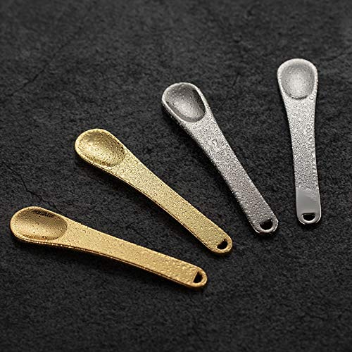 4 Pack Metal Makeup Spatula, Mini Spoon, Beauty Scoop for Facial Cosmetic, Fa...