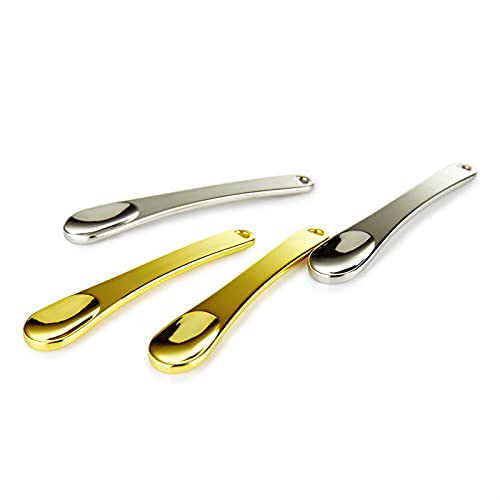 4 Pack Metal Makeup Spatula, Mini Spoon, Beauty Scoop for Facial Cosmetic, Fa...