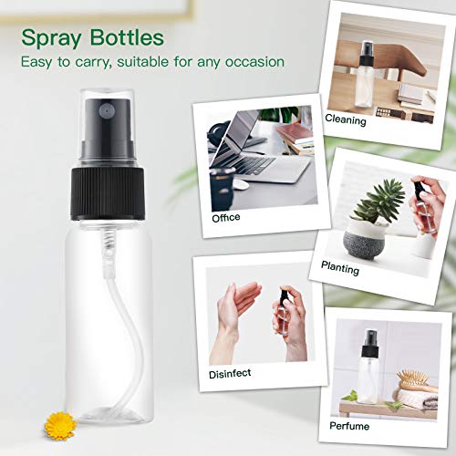 Lisapack 1oz Small Plastic Spray Bottle (12 Pack) Empty Mini Fine Mist Travel...