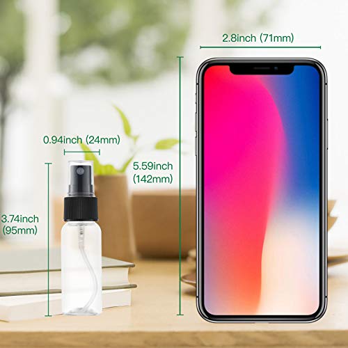 Lisapack 1oz Small Plastic Spray Bottle (12 Pack) Empty Mini Fine Mist Travel...