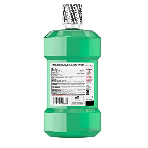Listerine Antiseptic Mouthwash, Fresh Burst, Pack of 1, 33.8 Fl Oz