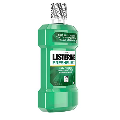 Listerine Antiseptic Mouthwash, Fresh Burst, Pack of 1, 33.8 Fl Oz
