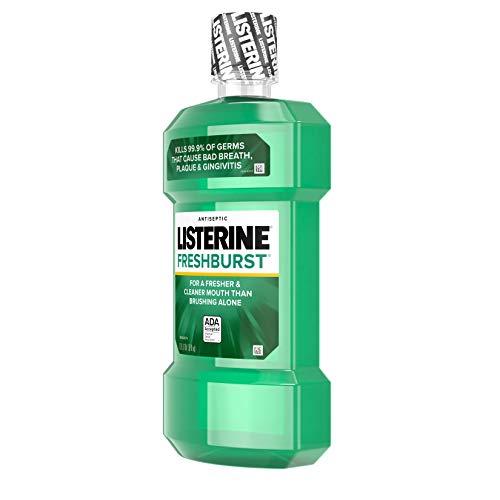 Listerine Antiseptic Mouthwash, Fresh Burst, Pack of 1, 33.8 Fl Oz