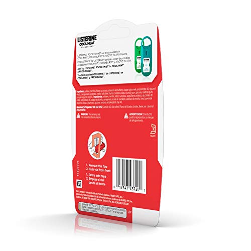 Listerine Cool Heat Pocketpaks Breath Strips for Oral Care, Kills Bad Breath ...