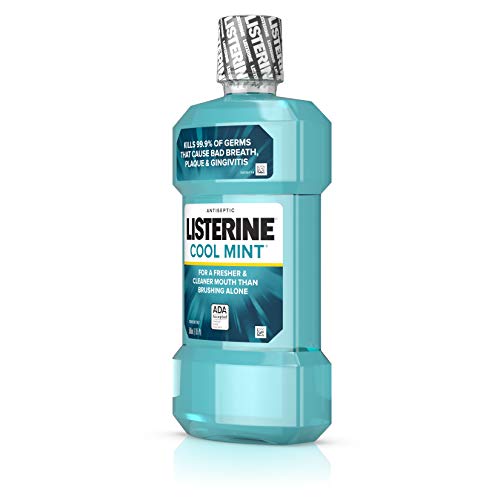 Listerine, Cool Mint Antiseptic Oral Care Mouthwash to Kill 99 Germs That Cau...