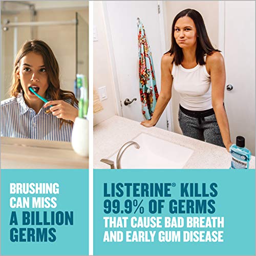 Listerine, Cool Mint Antiseptic Oral Care Mouthwash to Kill 99 Germs That Cau...