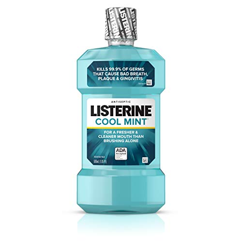 Listerine, Cool Mint Antiseptic Oral Care Mouthwash to Kill 99 Germs That Cau...