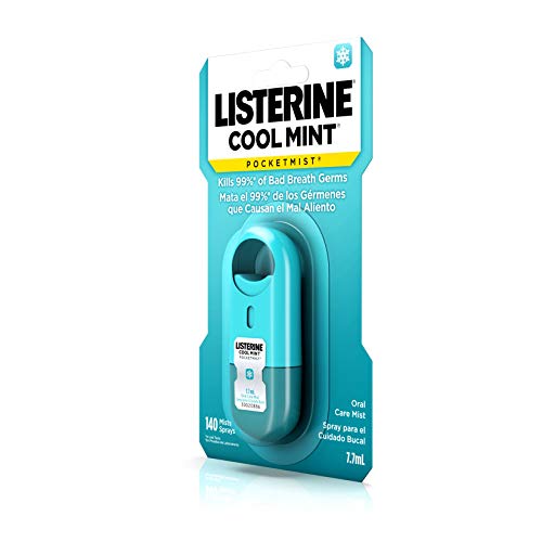Listerine Cool Mint Pocketmist Oral Care Mist for Fresh Breath Non-Aerosol Su...