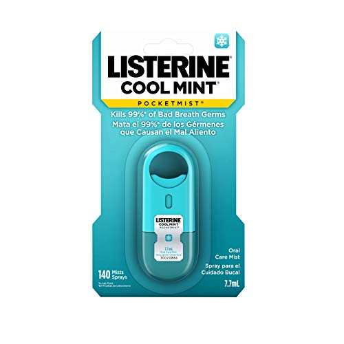 Listerine Cool Mint Pocketmist Oral Care Mist for Fresh Breath Non-Aerosol Su...