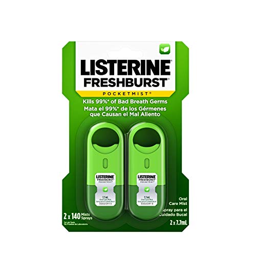 Listerine Freshburst Pocketmist Fresh Breath Mist, Non-Aerosol Sugar-Free Ora...