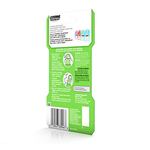 Listerine Freshburst Pocketmist Fresh Breath Oral Care Mist, Non-Aerosol Suga...