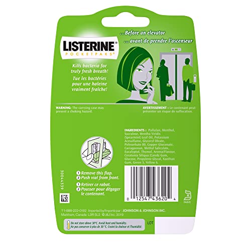 Listerine Freshburst Pocketpaks Bad Breath Strips, Kills Germs, Portable Pack...