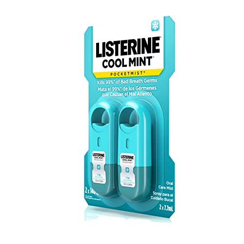 Listerine Pocketmist Cool Mint Oral Care Mist to Get Rid Of Bad Breath, 0.26 ...