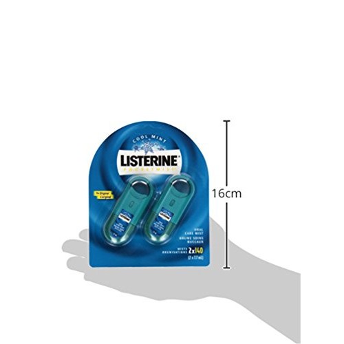 Listerine Pocketmist Cool Mint Oral Care Mist to Get Rid Of Bad Breath, 0.26 ...