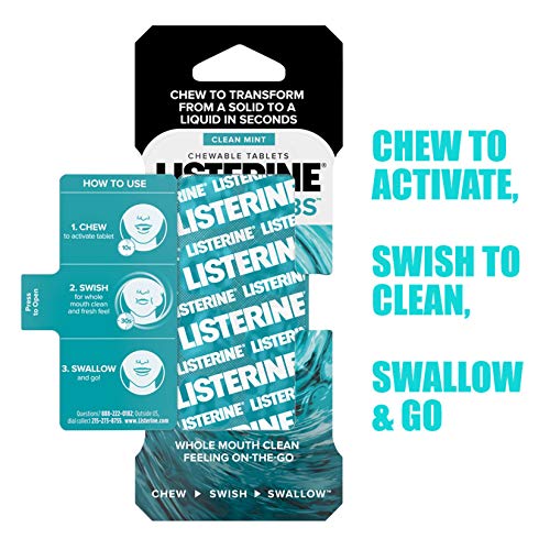 Listerine Ready! Tabs Chewable Tablets with Clean Mint Flavor, Revolutionary ...