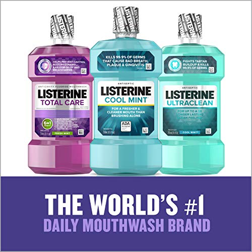 Listerine Total Care Anticavity Fluoride Mouthwash, 6 Benefit Oral Rinse Help...