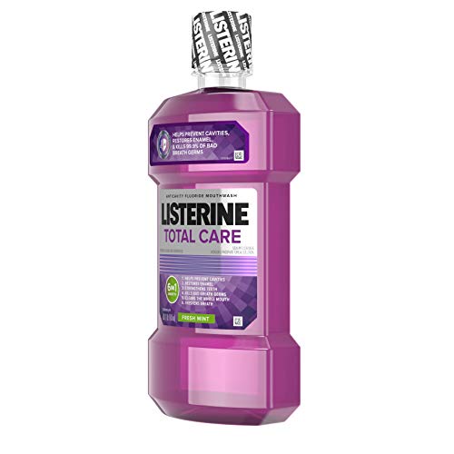 Listerine Total Care Anticavity Fluoride Mouthwash, 6 Benefit Oral Rinse Help...