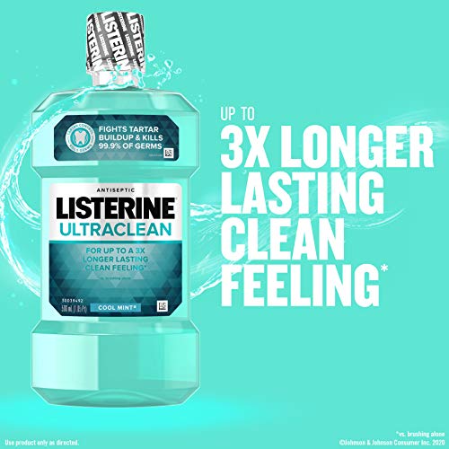 Listerine Ultraclean Oral Care Antiseptic Mouthwash to Help Fight Bad Breath ...
