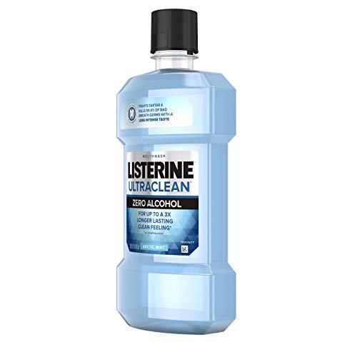 Listerine Ultraclean Zero Alcohol Tartar Control Mouthwash, Oral Rinse to Hel...