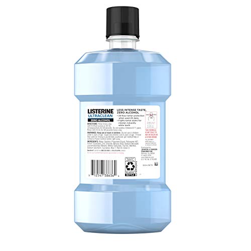Listerine Ultraclean Zero Alcohol Tartar Control Mouthwash, Oral Rinse to Hel...